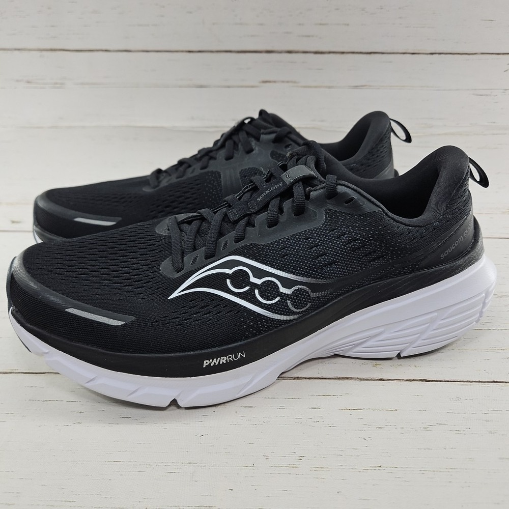 Saucony‎ Guide 18 Shoes Mens 11.5 Black White Running Walking Athletic Sneakers